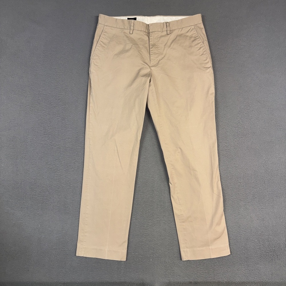 J Crew Pants Mens 34x30 (Fits 34x28) Brown Straight Bedford Flex Chino Cotton